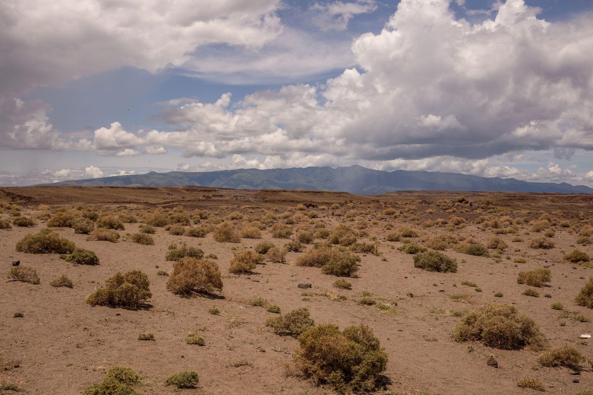Wide arid rangeland landscape of Northern Kenya