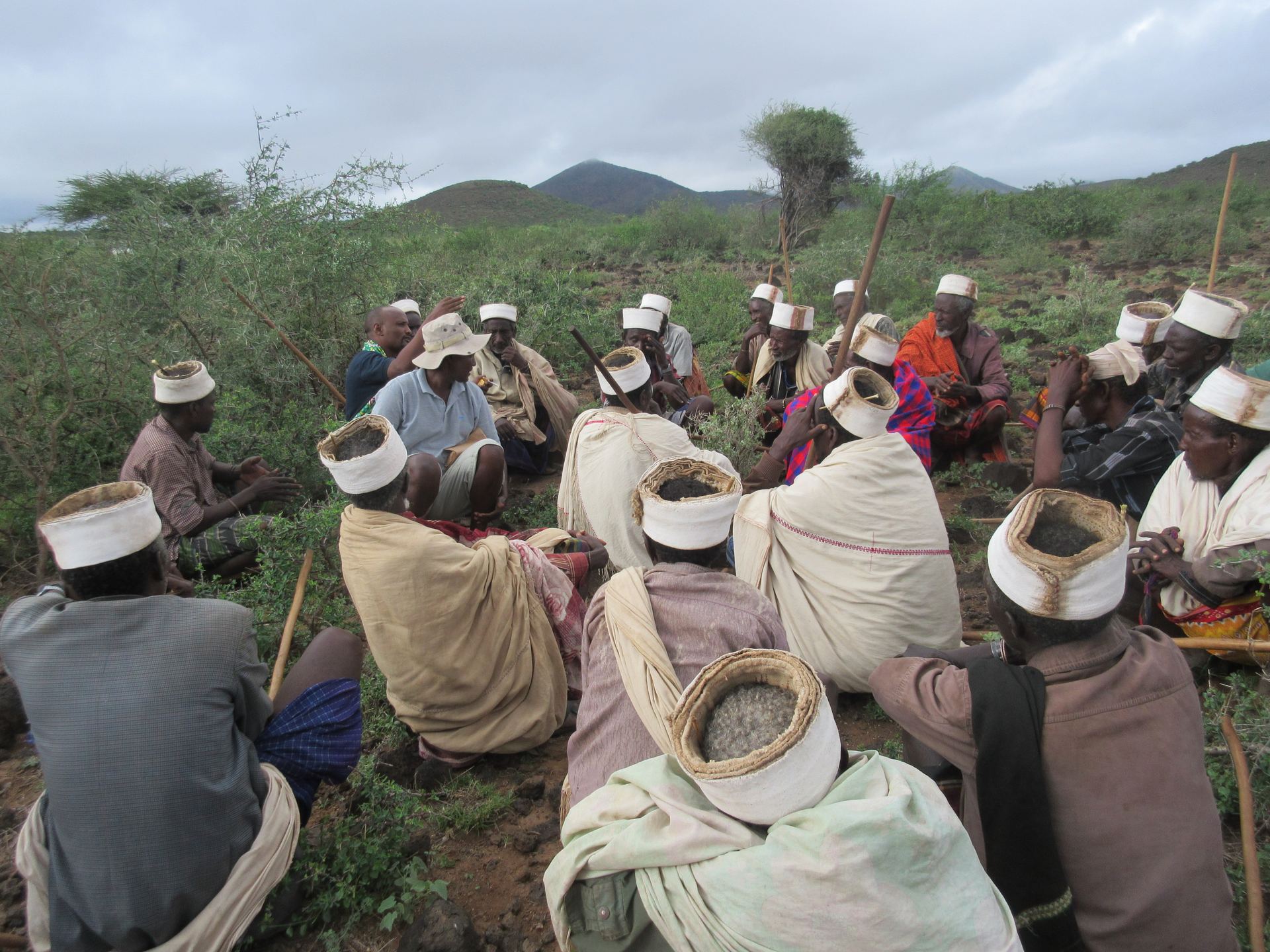 Elders gathered in a learning circle