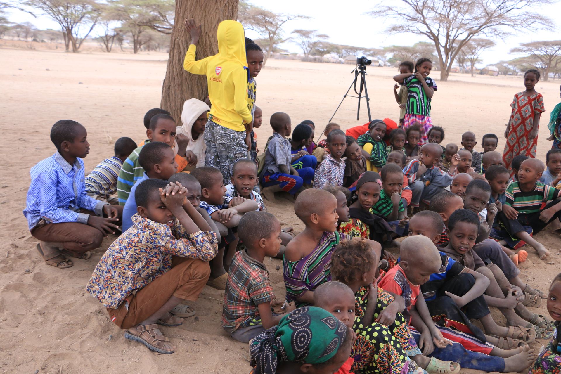 Children seated together at a Culture School session.